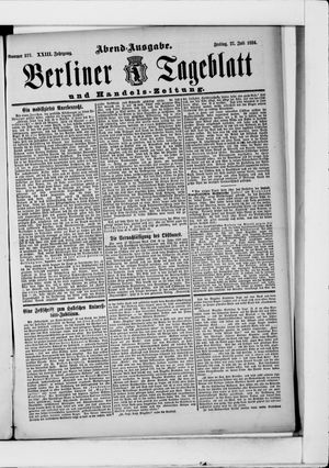 Berliner Tageblatt und Handels-Zeitung vom 27.07.1894
