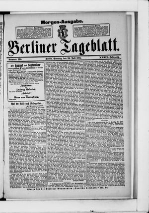 Berliner Tageblatt und Handels-Zeitung vom 29.07.1894