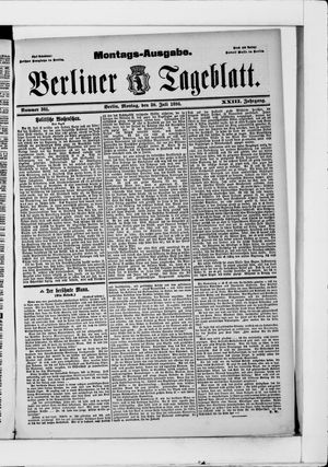 Berliner Tageblatt und Handels-Zeitung on Jul 30, 1894