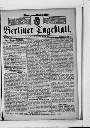 Berliner Tageblatt und Handels-Zeitung vom 02.08.1894
