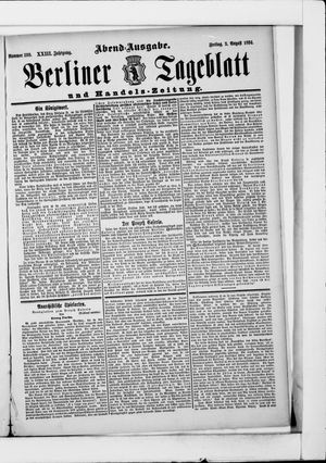 Berliner Tageblatt und Handels-Zeitung vom 03.08.1894