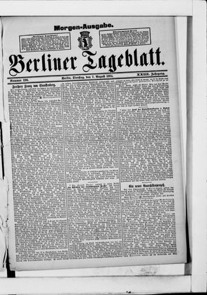 Berliner Tageblatt und Handels-Zeitung vom 07.08.1894