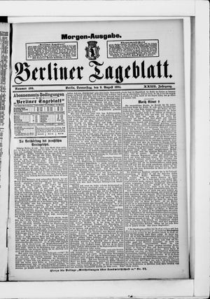 Berliner Tageblatt und Handels-Zeitung vom 09.08.1894