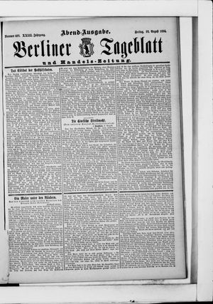 Berliner Tageblatt und Handels-Zeitung vom 10.08.1894