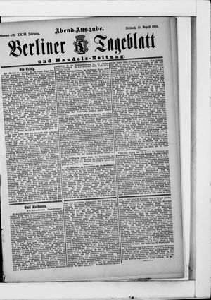Berliner Tageblatt und Handels-Zeitung vom 15.08.1894