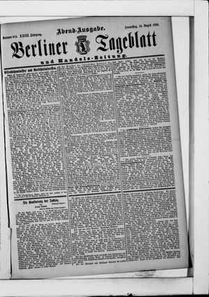 Berliner Tageblatt und Handels-Zeitung vom 16.08.1894