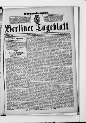 Berliner Tageblatt und Handels-Zeitung vom 17.08.1894