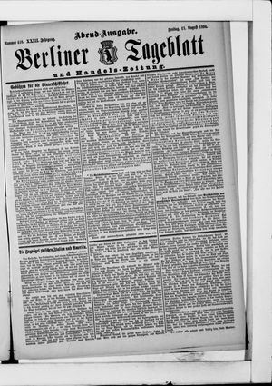 Berliner Tageblatt und Handels-Zeitung vom 17.08.1894