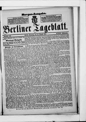Berliner Tageblatt und Handels-Zeitung vom 19.08.1894