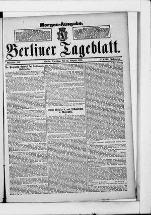 Berliner Tageblatt und Handels-Zeitung vom 21.08.1894