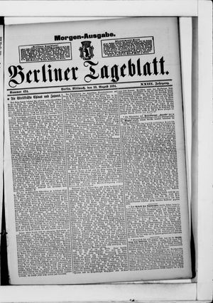 Berliner Tageblatt und Handels-Zeitung vom 22.08.1894