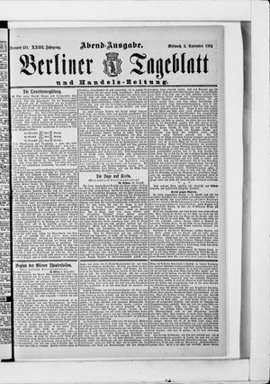 Berliner Tageblatt und Handels-Zeitung vom 05.09.1894