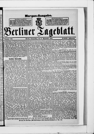 Berliner Tageblatt und Handels-Zeitung vom 06.09.1894