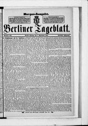 Berliner Tageblatt und Handels-Zeitung vom 07.09.1894