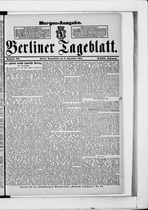 Berliner Tageblatt und Handels-Zeitung vom 08.09.1894