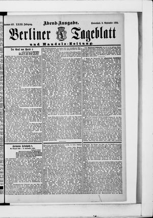 Berliner Tageblatt und Handels-Zeitung vom 08.09.1894