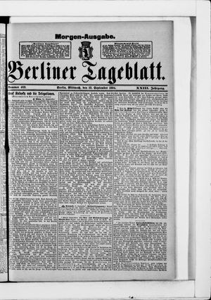 Berliner Tageblatt und Handels-Zeitung vom 12.09.1894