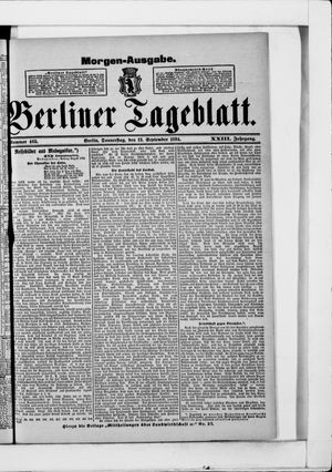 Berliner Tageblatt und Handels-Zeitung vom 13.09.1894