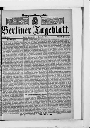 Berliner Tageblatt und Handels-Zeitung vom 14.09.1894
