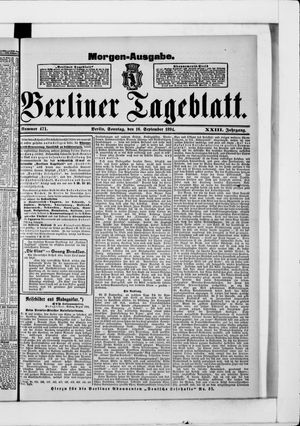 Berliner Tageblatt und Handels-Zeitung vom 16.09.1894