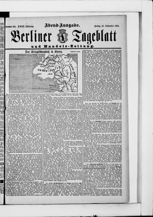 Berliner Tageblatt und Handels-Zeitung vom 21.09.1894