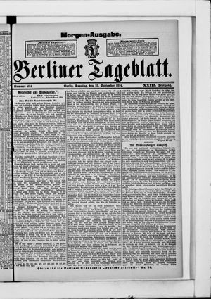 Berliner Tageblatt und Handels-Zeitung vom 23.09.1894