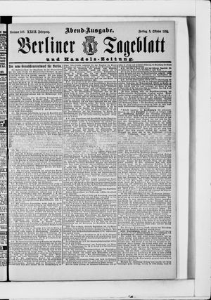 Berliner Tageblatt und Handels-Zeitung vom 05.10.1894