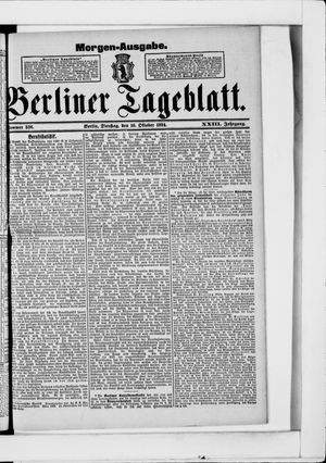 Berliner Tageblatt und Handels-Zeitung vom 16.10.1894