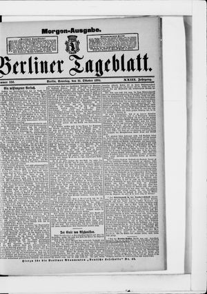 Berliner Tageblatt und Handels-Zeitung vom 21.10.1894
