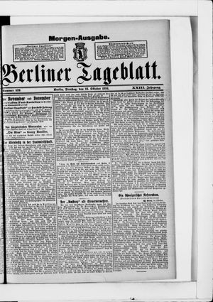 Berliner Tageblatt und Handels-Zeitung vom 23.10.1894