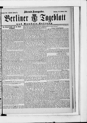 Berliner Tageblatt und Handels-Zeitung vom 30.10.1894
