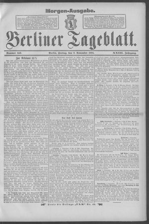 Berliner Tageblatt und Handels-Zeitung vom 02.11.1894
