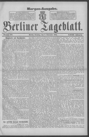 Berliner Tageblatt und Handels-Zeitung vom 06.11.1894