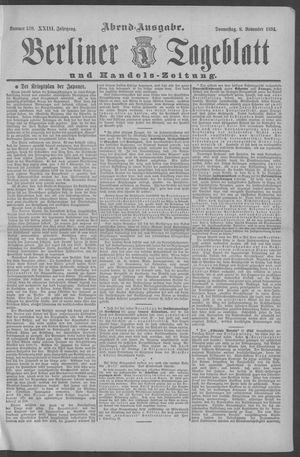 Berliner Tageblatt und Handels-Zeitung vom 08.11.1894