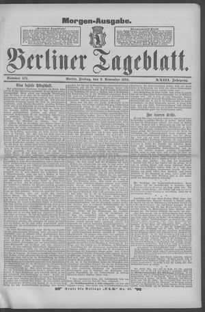Berliner Tageblatt und Handels-Zeitung vom 09.11.1894