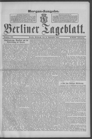 Berliner Tageblatt und Handels-Zeitung vom 14.11.1894
