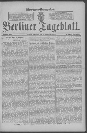 Berliner Tageblatt und Handels-Zeitung vom 18.11.1894