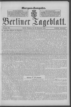 Berliner Tageblatt und Handels-Zeitung on Nov 20, 1894