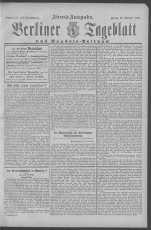 Berliner Tageblatt und Handels-Zeitung vom 23.11.1894