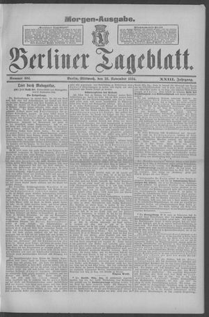 Berliner Tageblatt und Handels-Zeitung vom 28.11.1894