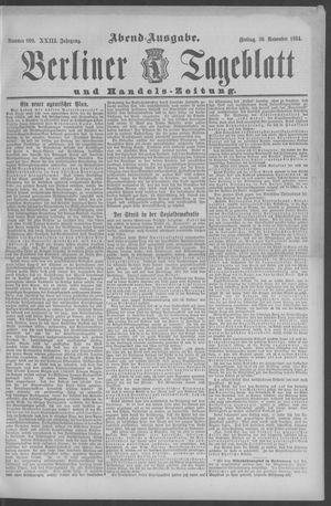 Berliner Tageblatt und Handels-Zeitung vom 30.11.1894