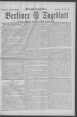 Berliner Tageblatt und Handels-Zeitung vom 01.12.1894