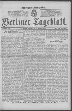 Berliner Tageblatt und Handels-Zeitung vom 02.12.1894