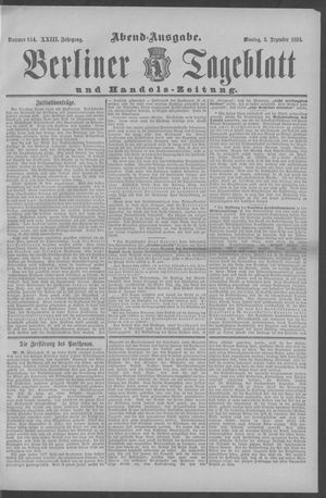 Berliner Tageblatt und Handels-Zeitung vom 03.12.1894