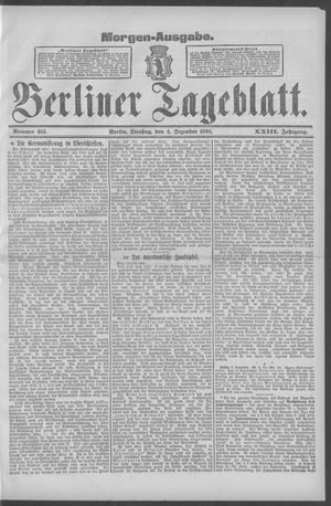 Berliner Tageblatt und Handels-Zeitung vom 04.12.1894