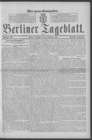 Berliner Tageblatt und Handels-Zeitung vom 11.12.1894