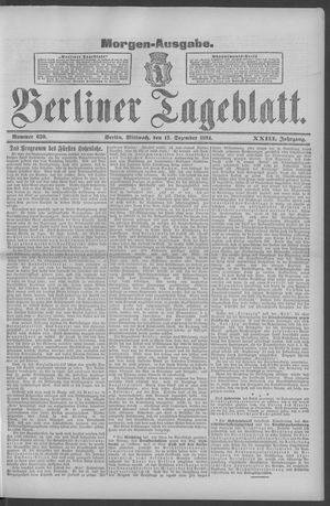 Berliner Tageblatt und Handels-Zeitung vom 12.12.1894