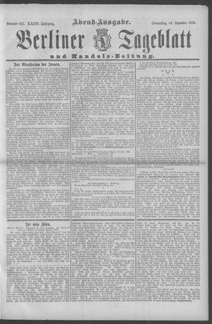 Berliner Tageblatt und Handels-Zeitung vom 13.12.1894