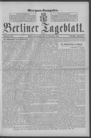 Berliner Tageblatt und Handels-Zeitung vom 15.12.1894