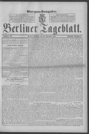 Berliner Tageblatt und Handels-Zeitung vom 18.12.1894